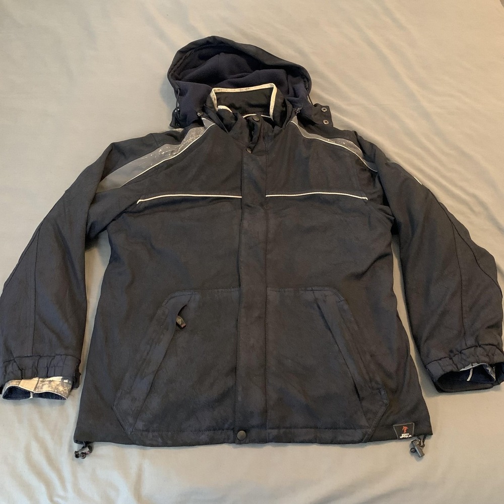 ZeroXposur Jacket Mens Medium Blue Element Protector Hooded Ski Snowboard Coat